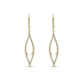 14k Yellow Gold Lusso Diamond Drop