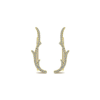 14k Yellow Gold Comets Earcuffs
