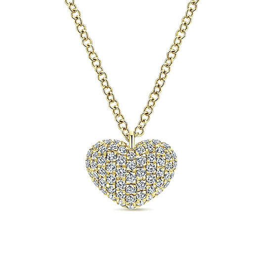 14k Yellow Gold Eternal Love Heart Necklace