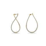 14k Yellow Gold Hoops Intricate Hoop