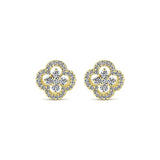 14k Yellow Gold Lusso Diamond Stud