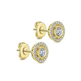 14k Yellow Gold Lusso Diamond Stud