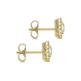 14k Yellow Gold Lusso Diamond Stud