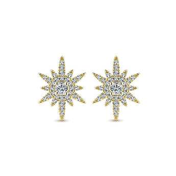 14k Yellow Gold Starlis Stud