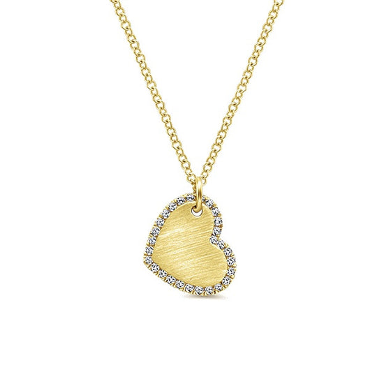 14k Yellow Gold Heart  Necklace