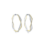 14k Yellow/white Gold Hoops Classic Hoop