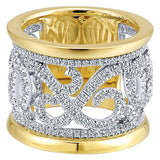 14k Yellow/white Gold Contemporary Fancy Anniversary Band