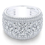 18k White Gold Contemporary Fancy Anniversary Band
