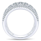 18k White Gold Contemporary Fancy Anniversary Band