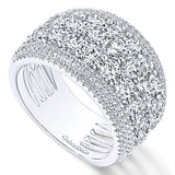 18k White Gold Contemporary Fancy Anniversary Band