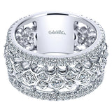 18k White Gold Contemporary Fancy Anniversary Band
