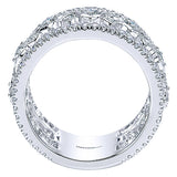 18k White Gold Contemporary Fancy Anniversary Band