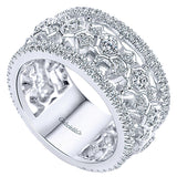 18k White Gold Contemporary Fancy Anniversary Band