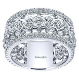 18k White Gold Contemporary Fancy Anniversary Band