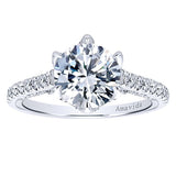ER11640R6W83JJ 18k White Gold Round Straight Diamond Engagement Ring