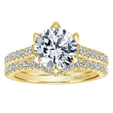ER11640R6Y83JJ 18k Yellow Gold Round Straight Diamond Engagement Ring