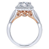 ER10517R6T83JJ/18k White/Rose Gold Round Halo Diamond Engagement Ring
