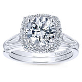ER10517R6T83JJ/18k White/Rose Gold Round Halo Diamond Engagement Ring
