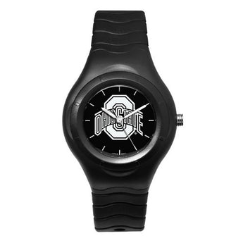 OHIO STATE UNIV SHADOW BLACK SPORT WATCH WITH WHITE LOGO