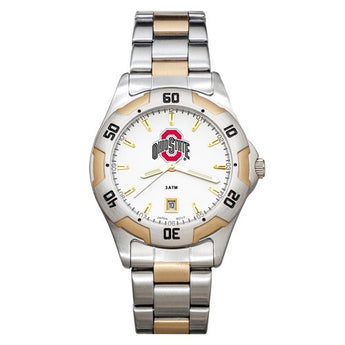 OHIO STATE UNIV ALL-PRO MEN'S TWO-TONE WATCH W/BRACELET