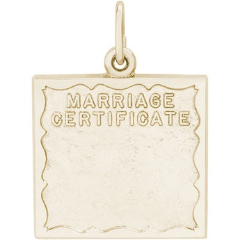 MARRIAGE CERTIFICATE CHARM