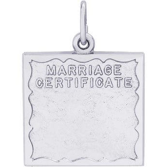MARRIAGE CERTIFICATE CHARM