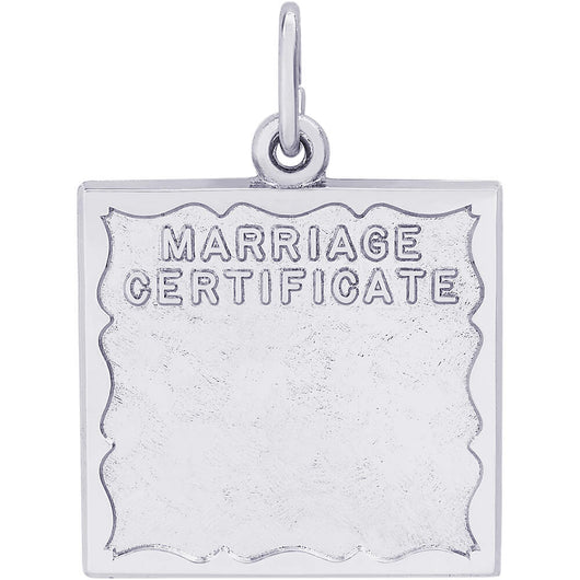 MARRIAGE CERTIFICATE CHARM