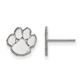 Sterling Silver LogoArt Clemson University XS Post Earrings