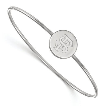 Sterling Silver LogoArt Florida State University Bangle Slip on