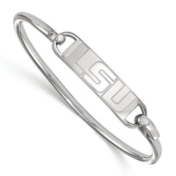 Sterling Silver LogoArt Louisiana State University Bangle