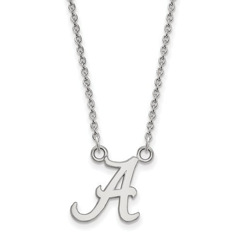 Sterling Silver LogoArt University of Alabama Small Pendant w/Necklace