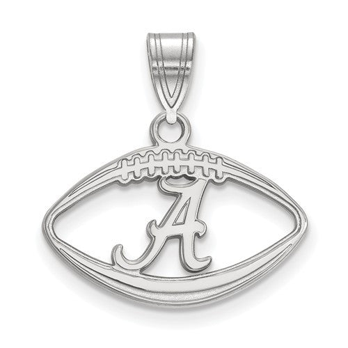 Sterling Silver LogoArt University of Alabama Pendant in Football