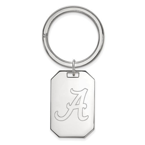 Sterling Silver LogoArt University of Alabama Key Chain
