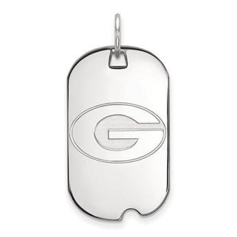 Sterling Silver LogoArt University of Georgia Small Dog Tag