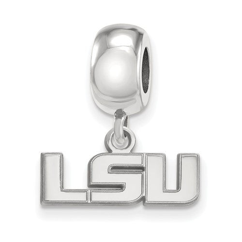 Sterling Silver LogoArt Louisiana State University XS Dangle Bead Charm