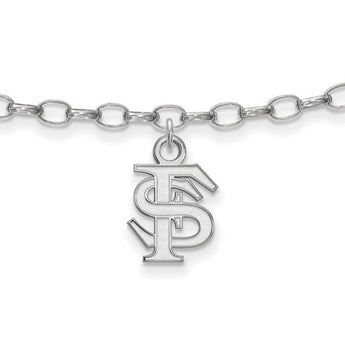 Sterling Silver LogoArt Florida State University Anklet