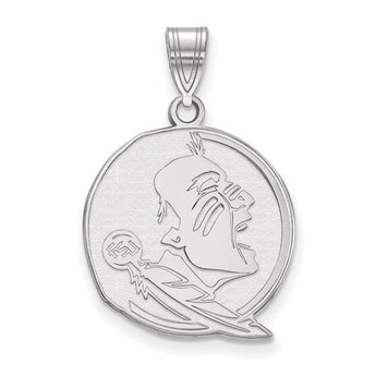 Sterling Silver LogoArt Florida State University Large Pendant