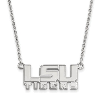 Sterling Silver LogoArt Louisiana State University Small Pendant w/Necklace