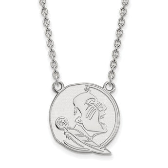 Sterling Silver LogoArt Florida State University Large Pendant w/Necklace