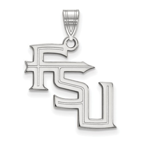 Sterling Silver LogoArt Florida State University Large Pendant