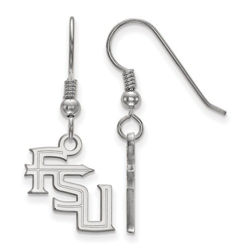 Sterling Silver LogoArt Florida State University Small Dangle Earrings