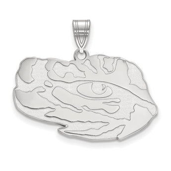 Sterling Silver LogoArt Louisiana State University Large Pendant