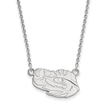 Sterling Silver LogoArt Louisiana State University Small Pendant w/Necklace