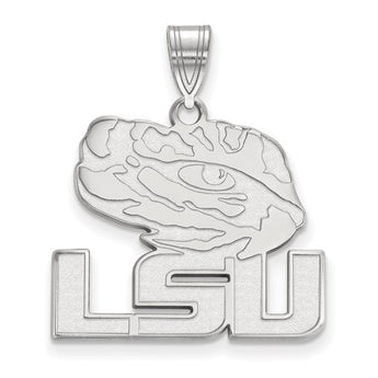 Sterling Silver LogoArt Louisiana State University Large Pendant