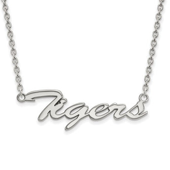 Sterling Silver LogoArt Louisiana State University Med Pendant w/Necklace