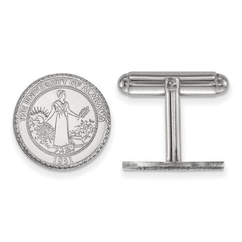Sterling Silver LogoArt University of Alabama Crest Cuff Link