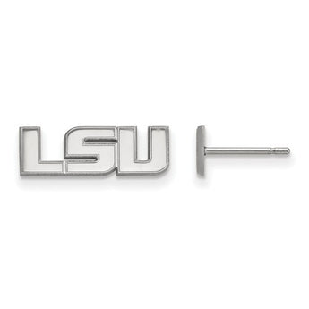 Sterling Silver LogoArt Louisiana State University Xs Post Earrings