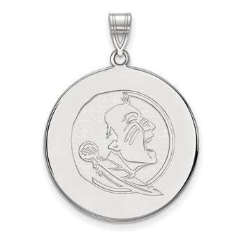 Sterling Silver LogoArt Florida State University XL Disc Pendant