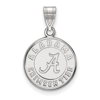 Sterling Silver LogoArt University of Alabama Medium Disc Pendant