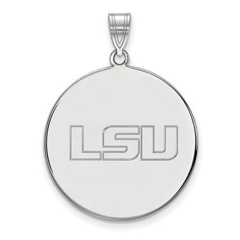Sterling Silver LogoArt Louisiana State University XL Disc Pendant